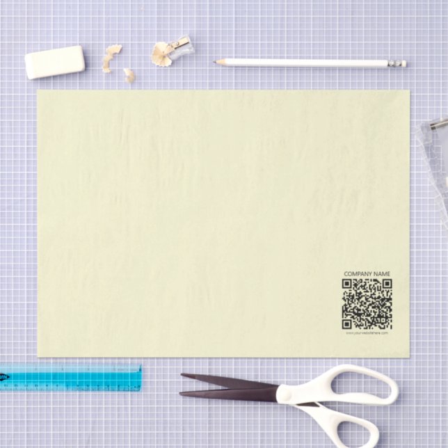 Papier Mousseline Créer un code QR | Jaune pâle (Artisanat)