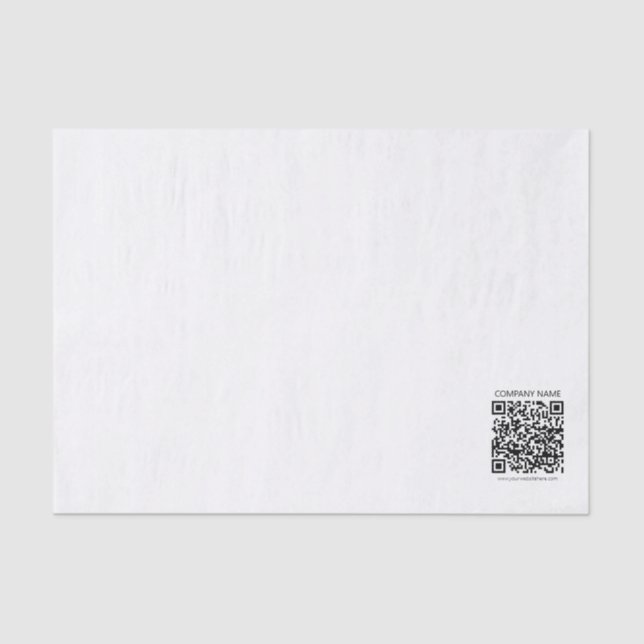 Papier Mousseline Créer votre propre code QR | Noir et blanc (Recto)