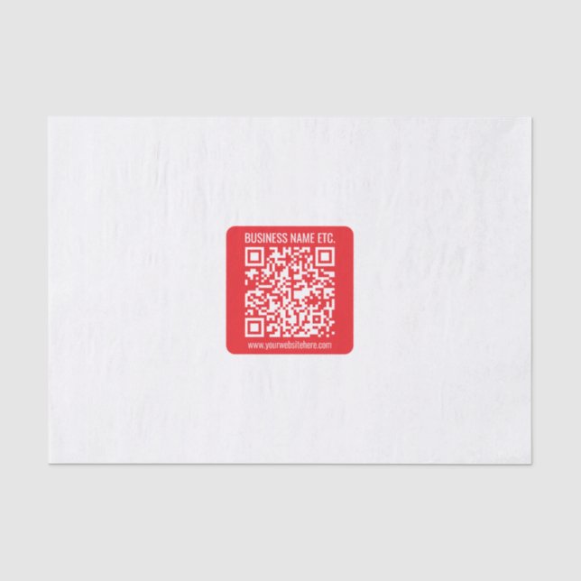 Papier Mousseline Créez instantanément votre propre code QR | Rouge  (Recto)