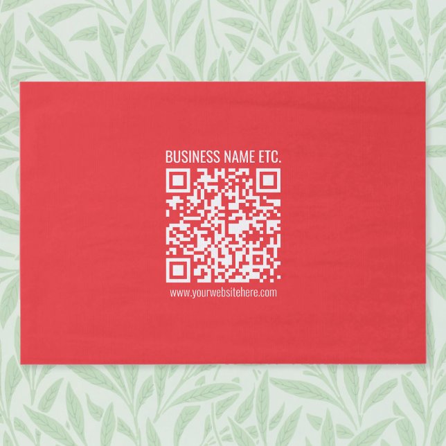 Papier Mousseline Créez instantanément votre propre code QR | Rouge  (Créateur téléchargé)