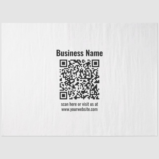 Papier Mousseline Créez votre propre code QR | Transparent (Recto)