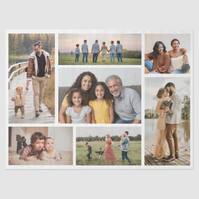 Papier Mousseline Créez votre propre collection de 7 photos (Recto)