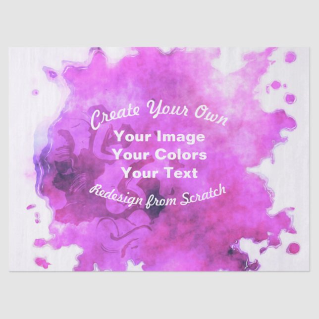 Papier Mousseline Créez votre propre conception personnalisée (Recto)