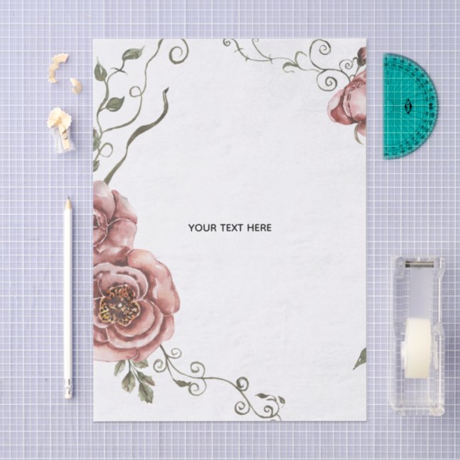 Papier Mousseline Créez votre propre floral  (Artisanat)