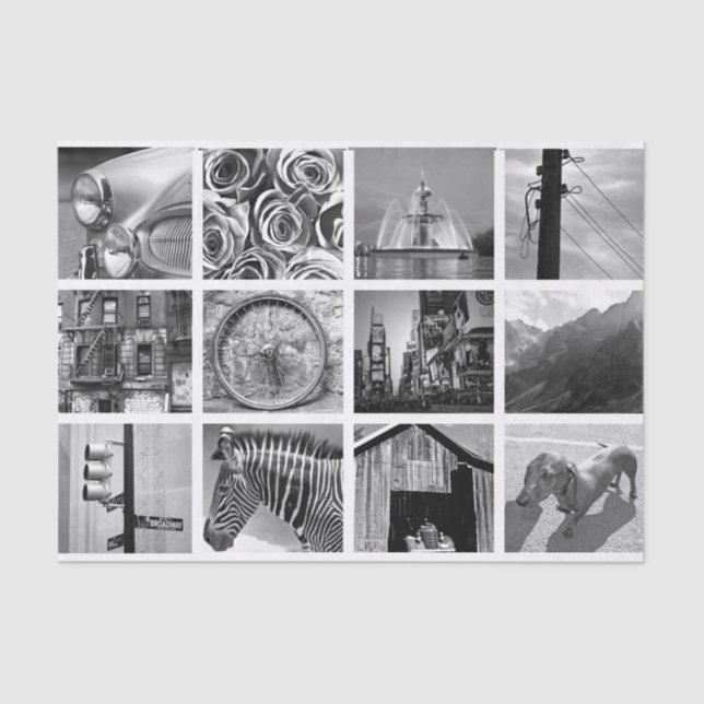 Papier Mousseline Créez-vous votre propre photo Collage papier papie (Recto)