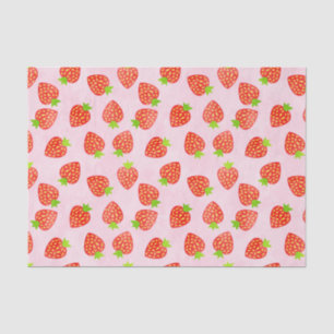 Papier Mousseline Crème de fraise Motif un peu rouge rose