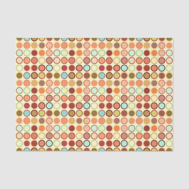 Papier Mousseline Crème de points moderne du milieu du siècle avec p (Recto)