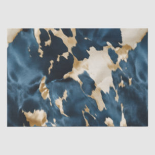 Papier Mousseline Crème d'or bleu cowhide