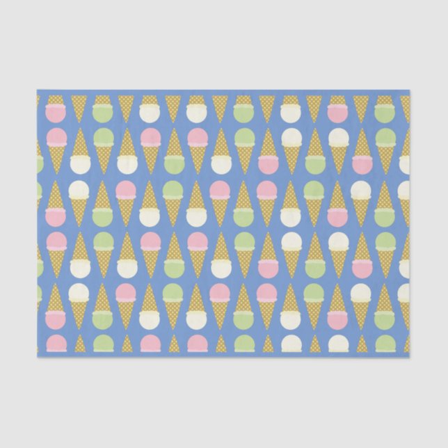 Papier Mousseline Crème glacée Cone mignonne 1er anniversaire fête (Recto)