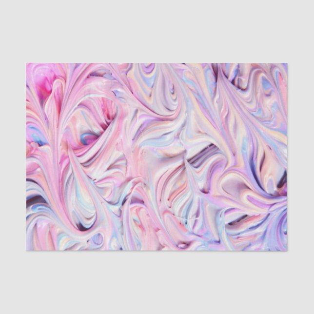 Papier Mousseline Crème glacée pastel (Recto)