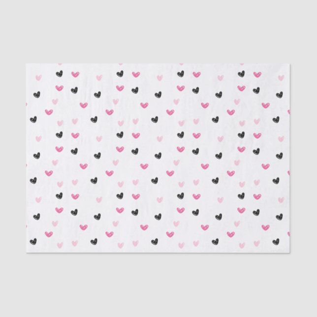 Papier Mousseline Crème glacée Scoop Hearts Anniversaire Tissu Papie (Recto)
