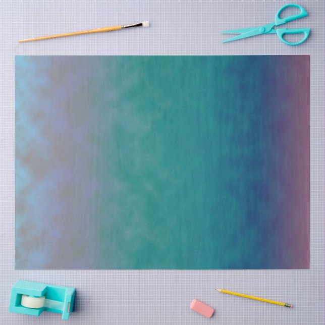 Papier Mousseline Crépuscule sous les vagues (Artisanat)