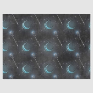 Papier Mousseline Crescent Moon et le personnel sur la page de décou