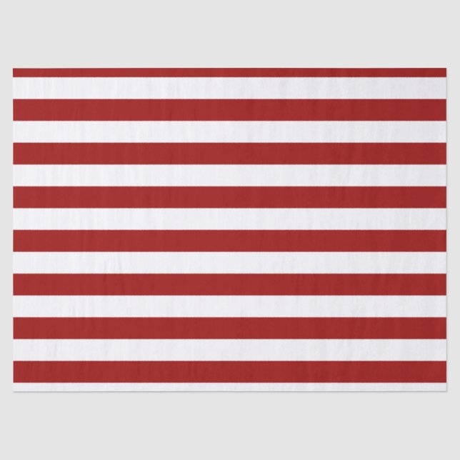 Papier Mousseline Crimson rouge et blanc rayures (Recto)