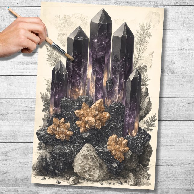 Papier Mousseline Cristaux 2 papier découpage (Créateur téléchargé)