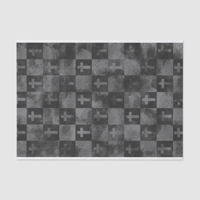 Papier Mousseline Croix à damier (Recto)