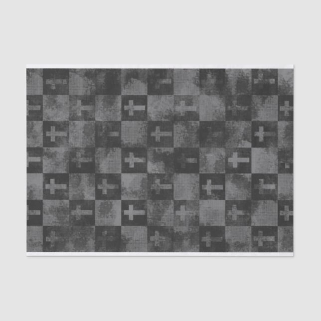 Papier Mousseline Croix Checkered (Recto)