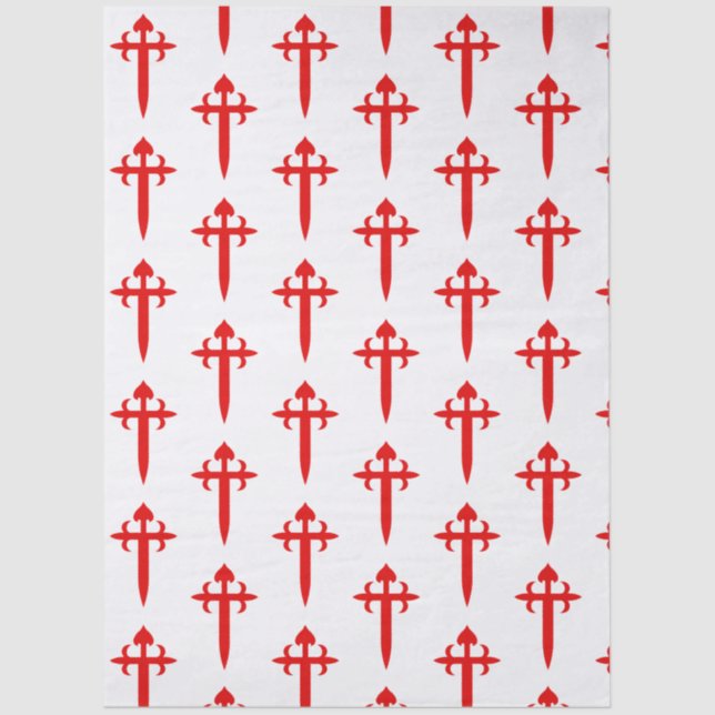 Papier Mousseline Croix de Saint Jacques L'Emblème en forme d'épée r (Recto)