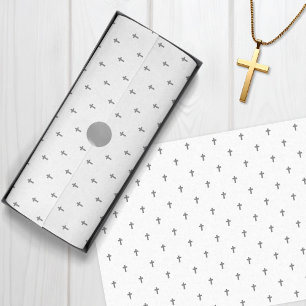 Papier Mousseline Croix - Gris