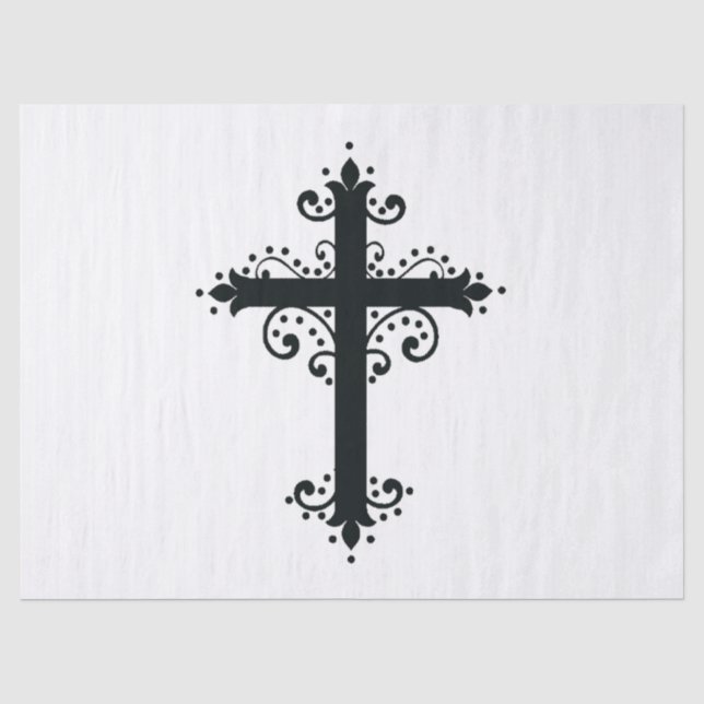 Papier Mousseline Croix sculptée décorative de luxe (Recto)