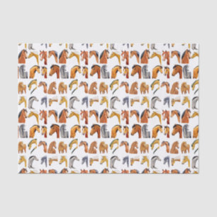 Papier Mousseline Croquis de chevaux