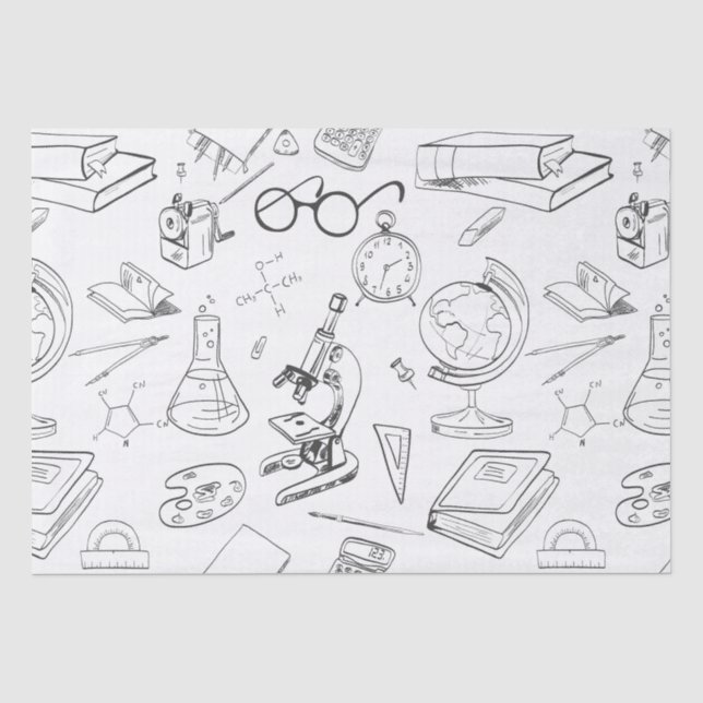 Papier Mousseline croquis scientifiques (Recto)
