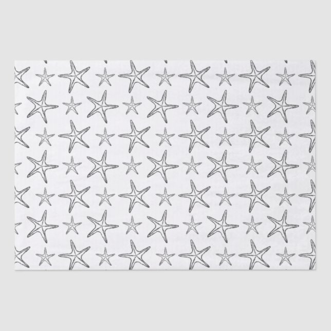 Papier Mousseline Croquis Starfish personnalisé (Recto)