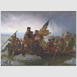 Papier Mousseline Crossing Delaware 1776 : Général George Washington
