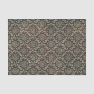 Papier Mousseline Cru, damassé, victorian, greybrown, noir, gothique