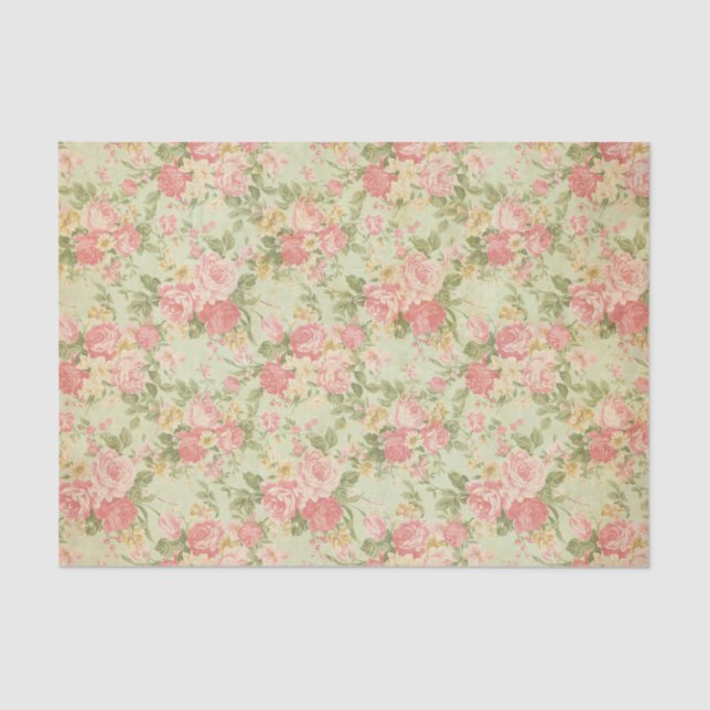 Papier Mousseline Cru floral (Recto)