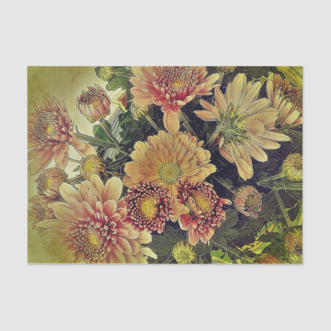 Papier Mousseline Cru floral (Recto)