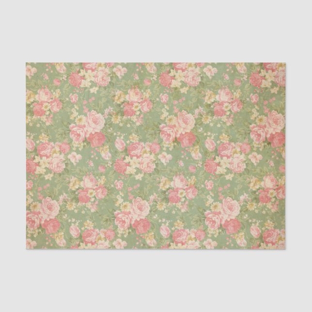 Papier Mousseline Cru floral (Recto)