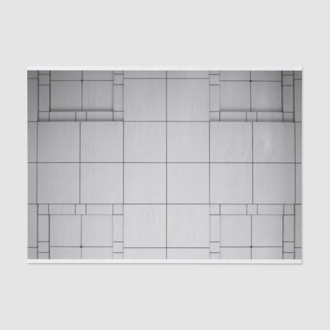 Papier Mousseline Cubes Abstraits (Recto)