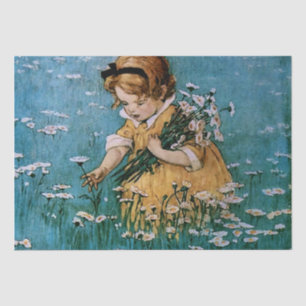Papier Mousseline Cueillette de marguerites par Jessie Willcox Smith