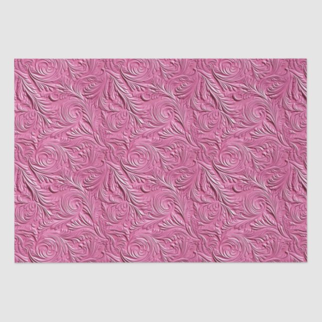 Papier Mousseline Cuir rose Faux (Recto)