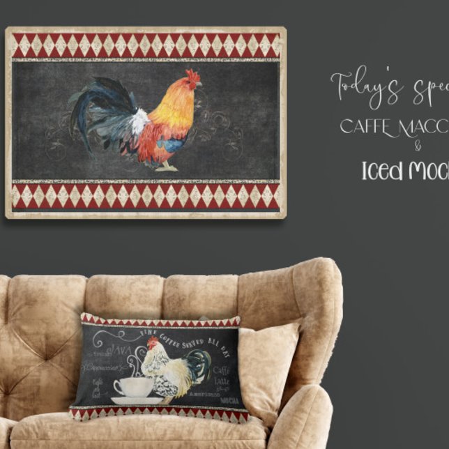 Papier Mousseline Cuisine agricole Rooster Rouge Or noir Découpage (Créateur téléchargé)