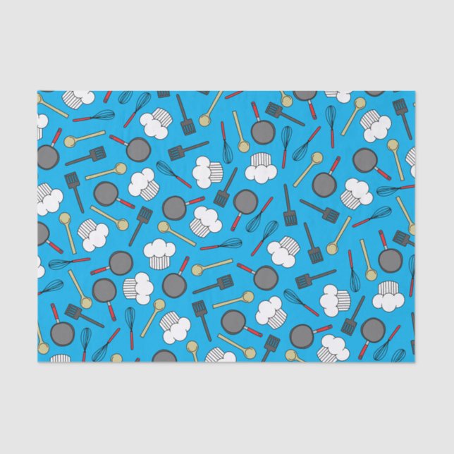 Papier Mousseline Cuisine Chef Cuisine Enfants 1er anniversaire (Recto)