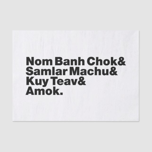 Papier Mousseline Cuisine de rue Cambodgienne / Khmer (Recto)