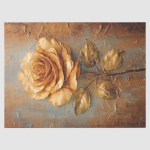 Papier Mousseline Cuivre vintage rose français faux or jaune poussié