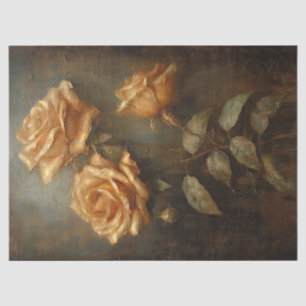 Papier Mousseline Cuivre vintage rose français moutarde jaune poussi