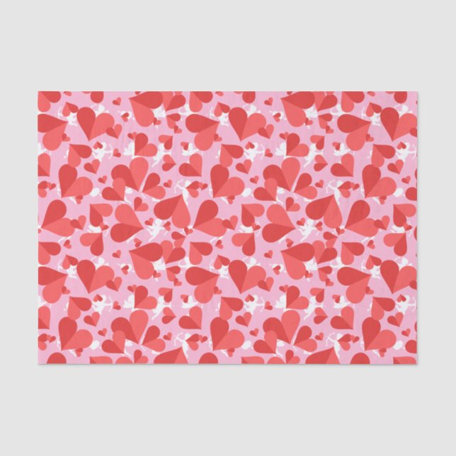 Papier Mousseline Cupids Red Confetti (Recto)