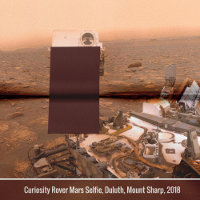 Curiosity Rover Mars Dusty Selfie au Mont Sharp