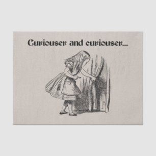 Papier Mousseline Curiouser et Curiouser Alice avec clé