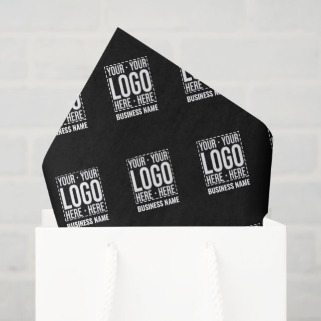 Papier Mousseline Custom Business Logo Corporate Company Modern Cool (Sac cadeau)