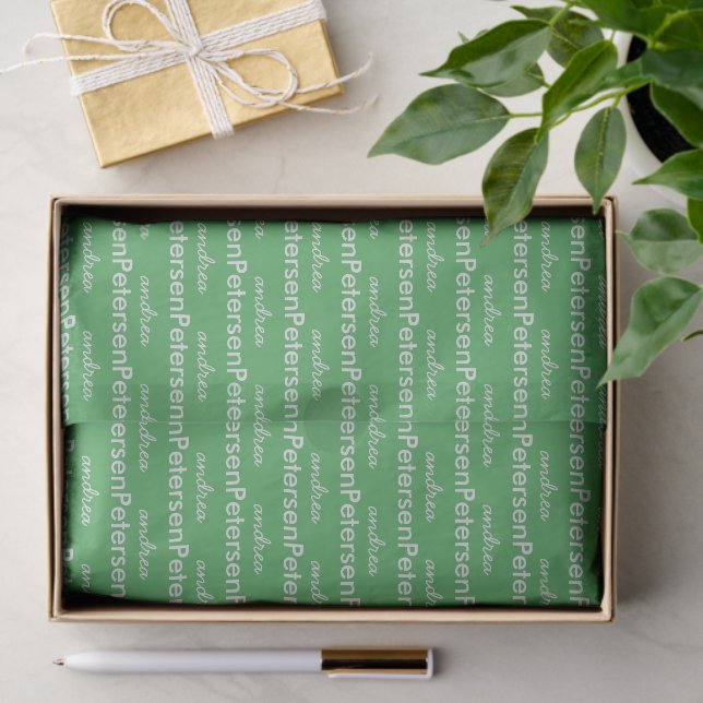Papier Mousseline Custom name trendy modern minimalist (Cadeau)