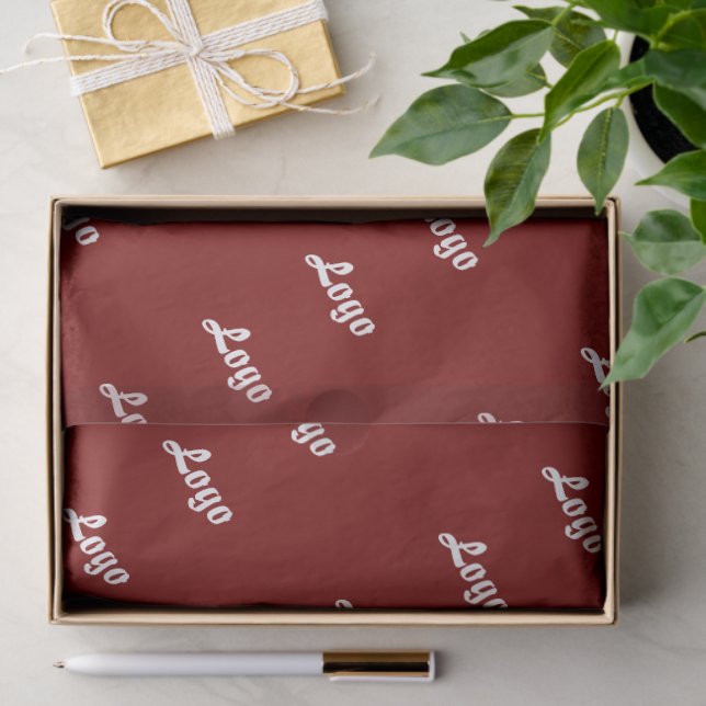 Papier Mousseline Customized Your Own Logo Stylish Modern Minimal (Cadeau)