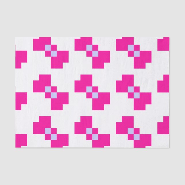 Papier Mousseline Cute 8 bits Pixel Bow (Recto)