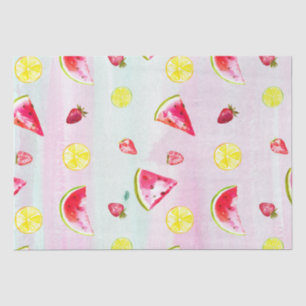 Papier Mousseline Cute Anniversaire de enfant Watermelon Lemon