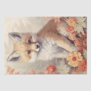 Papier Mousseline Cute Baby Fox