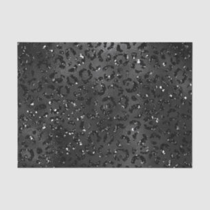 Papier Mousseline Cute Black Cheetah Leopard Motif d'impression